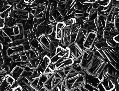 Rectangular Aluminum Carabiner for Outdoor Gear